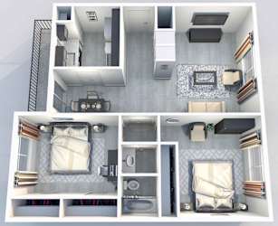 B2 | 2 BED / 1 BATH | 746 SQ FT at Aero White Rock, Dallas, TX