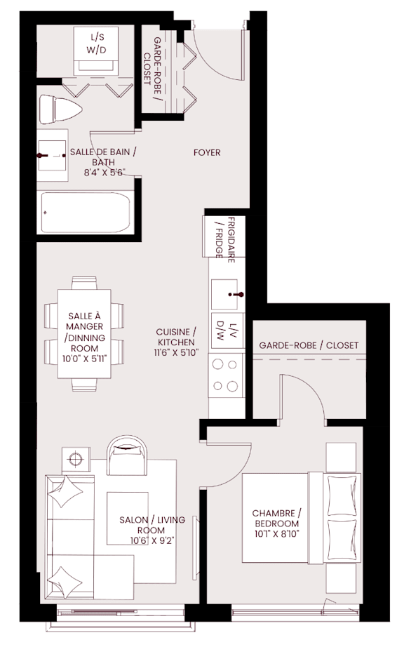 bedroommask floor plan of the residence