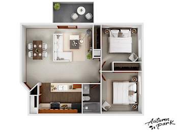 B2 Floor Plan at Autumn Park, Sioux Falls