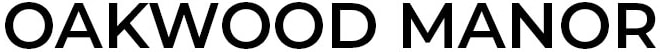the logo for oakwood manor is shown in black and white at Oakwood Manor in Bay Shore, NY 11706