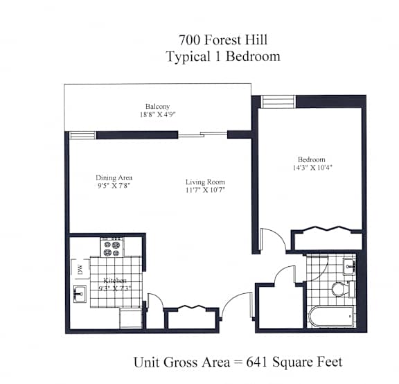 Forest Hill Towers One Bedroom Image