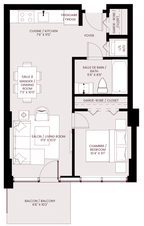 bedroom plan of the residence
