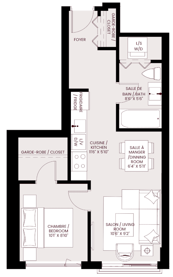 bedroommask floor plan of the residence