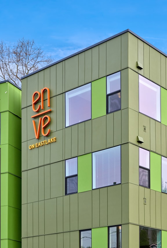 exterior view of apartments at Enve, Seattle, WA 98102