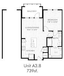 Aura Beacon Island Apartments A3.8 Floor Plan