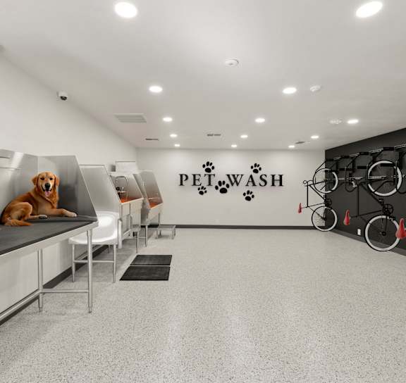 the laundry room at the flats at AVIA Lofts on Parkway Apartments, Vancouver, 98662