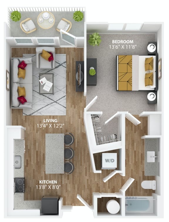 bedrooms floor plans at The Alibi at Lake Lilly