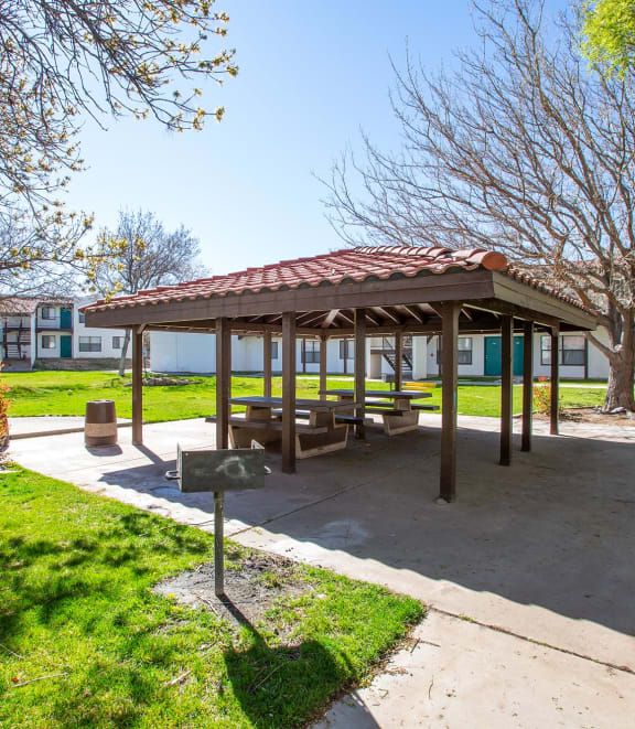 BBQ Grill Area at Whispering Sands Apartments in Albuquerque