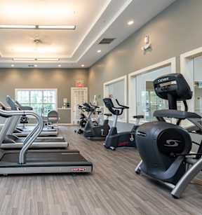Fitness room with new equipment at The Ledges Weymouth