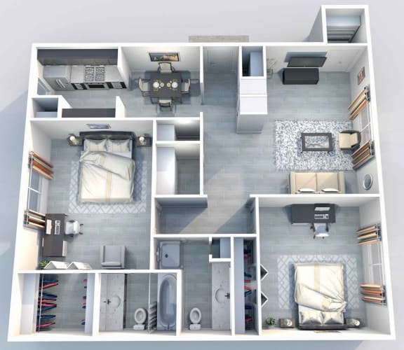 B4 | 2 BED / 2 BATH | 847 SQ FT at Aero White Rock, Dallas, 75238
