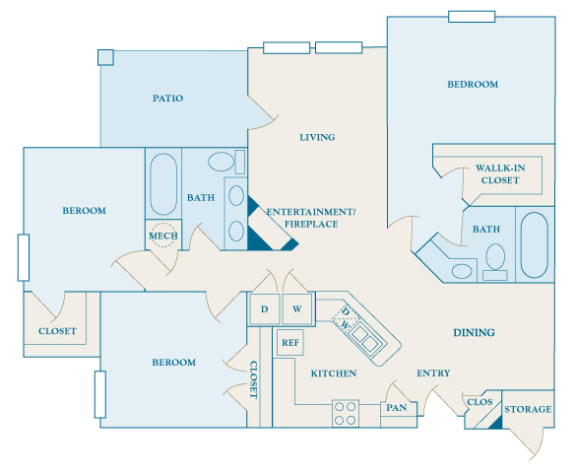 Cheswyck at Ballantyne Apartments - C2 (Davidson) - 3 bedrooms and 2 bath