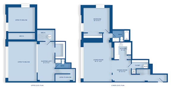 Floor Plan  blueprint of two floor plans of a building