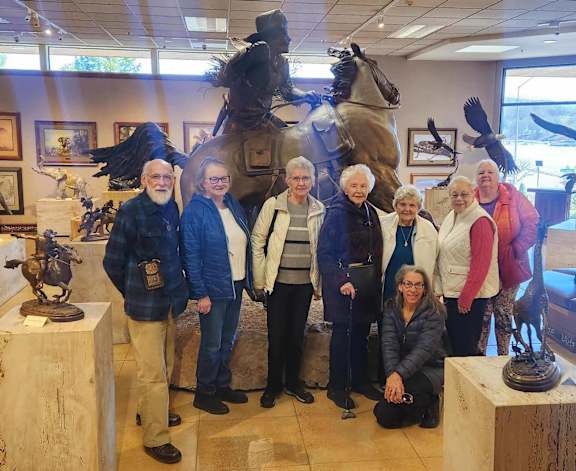 Group of people posing for a picture at Hilltop Commons Senior Living, Grass Valley