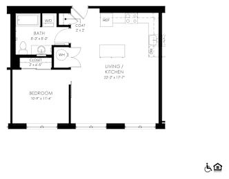  Floor Plan One bedroom
