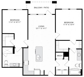 Floor Plan  Tapestry East Bay Apartments Homes in Apollo Beach Florida