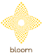 A yellow dotted star with the word bloom underneath it.