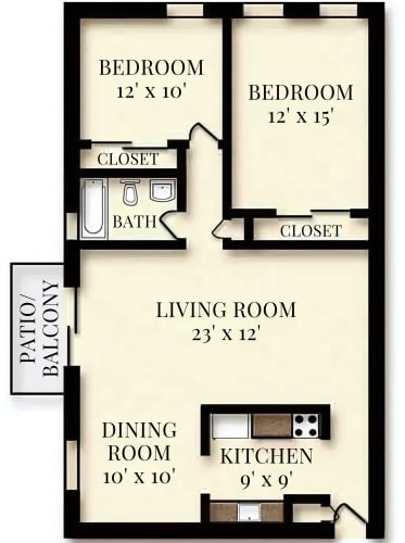 Floor Plan  best apartments for rental at farmingdale gardens in farmingdale, nj apartment complex in monmouth county, nj