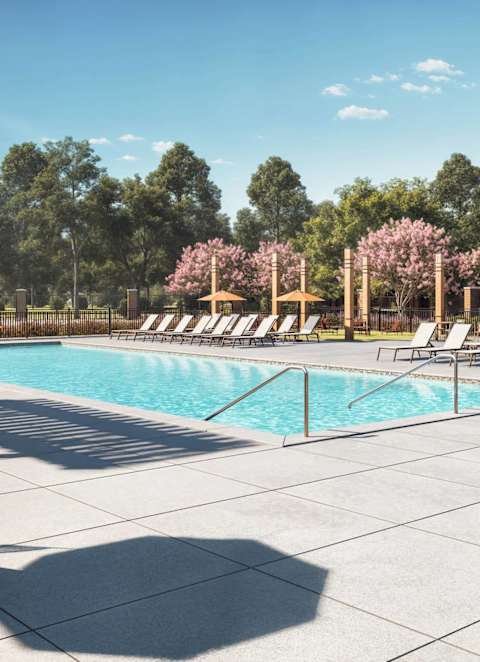 a rendering of an apartment complex with cars parked in front of it at Sage at Franklin Park Apartment , Austin, 78744