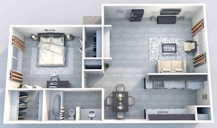 A3 | 1 BED / 1 BATH | 641 SQ FT at Aero White Rock, Dallas, TX