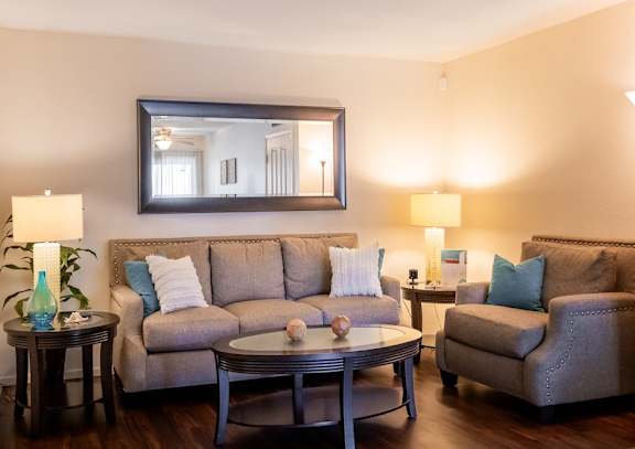 Living Room at Eucalyptus Grove Apartments California