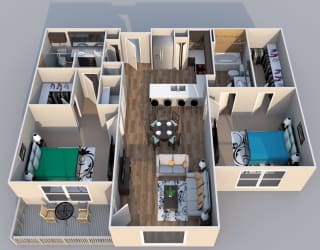 Baldwin Floor Plan  at EdgeWater at City Center, Lenexa, KS, 66219