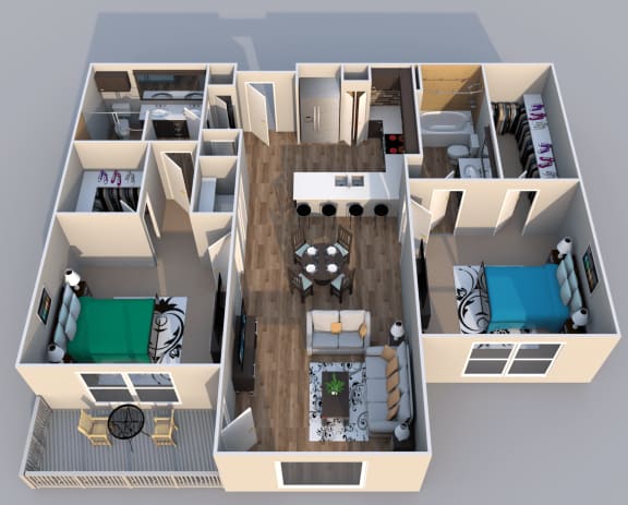 Baldwin Floor Plan  at EdgeWater at City Center, Lenexa, KS, 66219