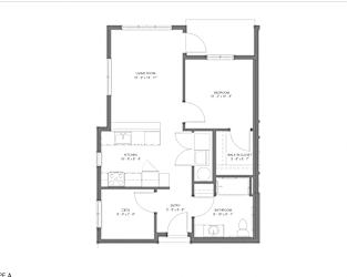 Floor Plan 1-Bedroom Den