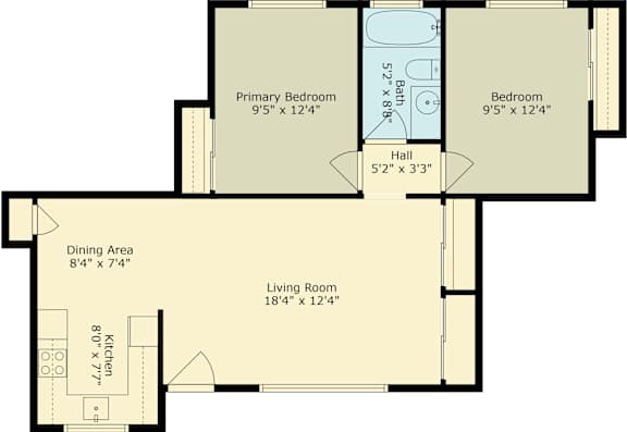 Floor Plan  A floor plan for a home at 850 Roble Avenue, Unit G, Menlo Park, Ca 94025 is shown.