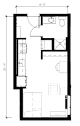 bedroom floor plan of the studio type d floor plans