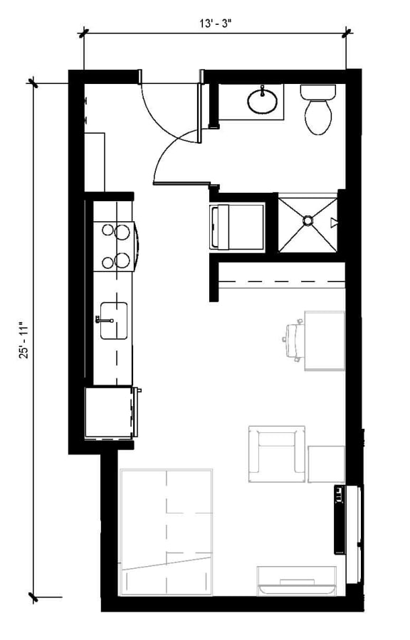 bedroom floor plan of the studio type d floor plans