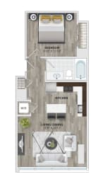 Jb13 Floor Plan at 1405 Point, Baltimore, MD