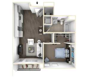 1 bedroom 1 bath A at Link Apartments® Canvas, Atlanta, GA, 30312