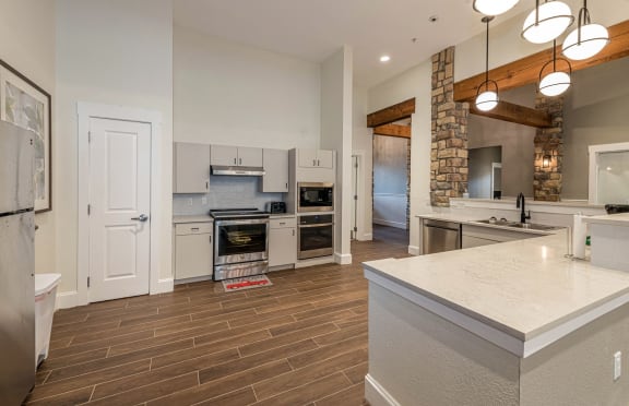 Dominium_The Portofino_Updated Community Clubhouse Kitchen_Mainat The Portofino 55+ Apartments, Texas