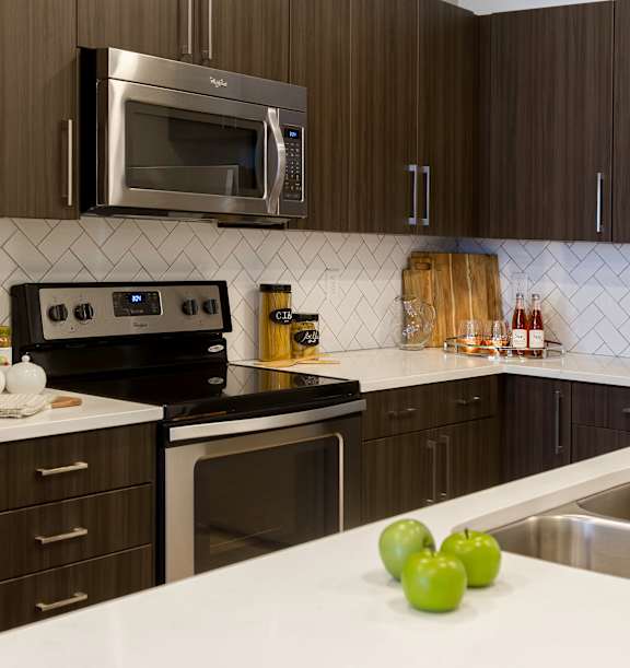 Parc West Kitchen with Silver Appliances