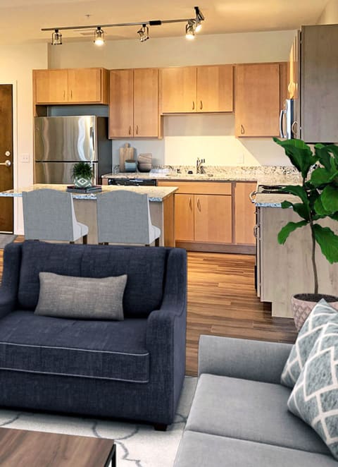 Living Room at Preserve at Shady Oak Apartments, Minnetonka , MN