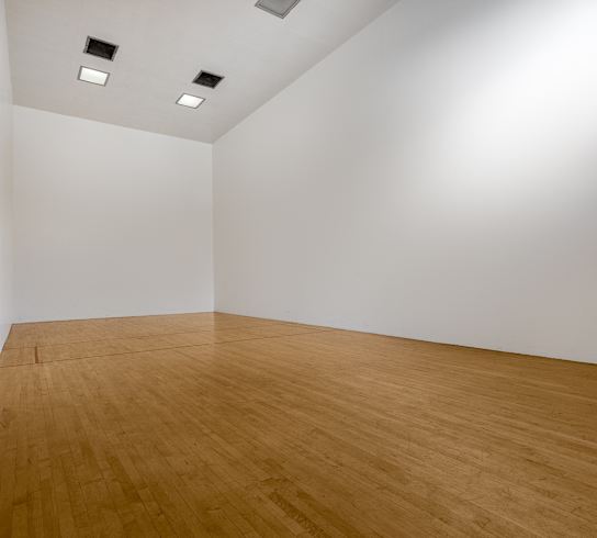 Yoga studio with hardwood floors