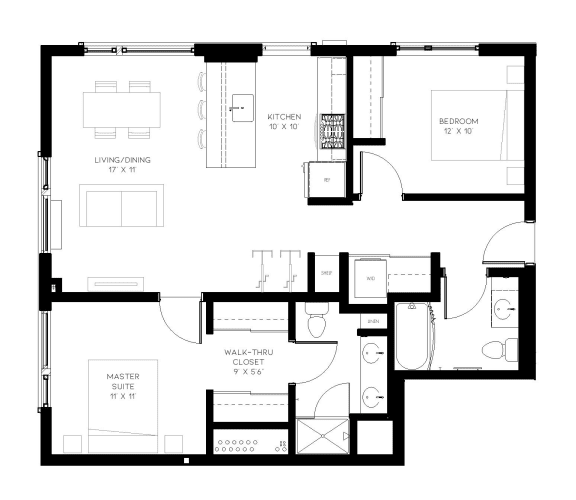 Multnomah Station C1 Floor Plan
