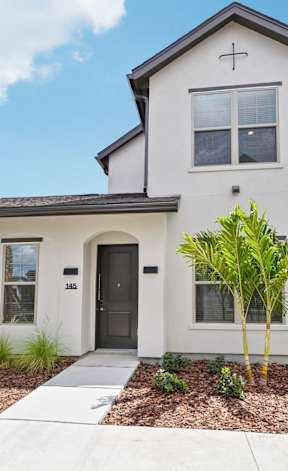 A white house at The Hadley Luxury Apartments, North Port, Florida