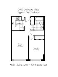 Typical One Bedroom Floor Plan