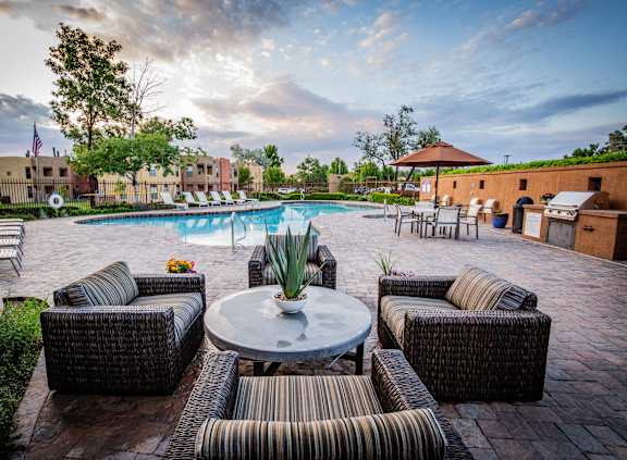 Outdoor Lounge at Santa Fe NM Apartment Community