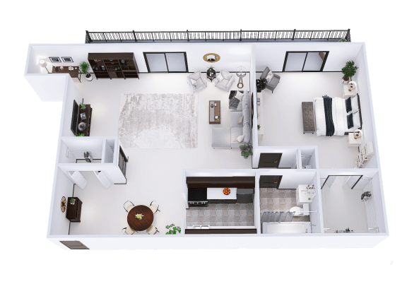 Floor Plans of Alpine Court Apartments in West Allis WI
