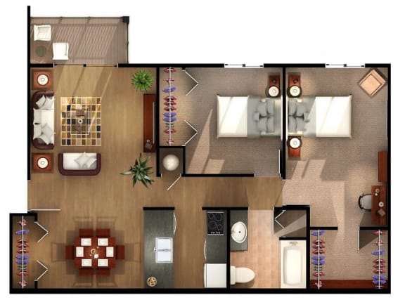 Floor Plan Two Bedroom