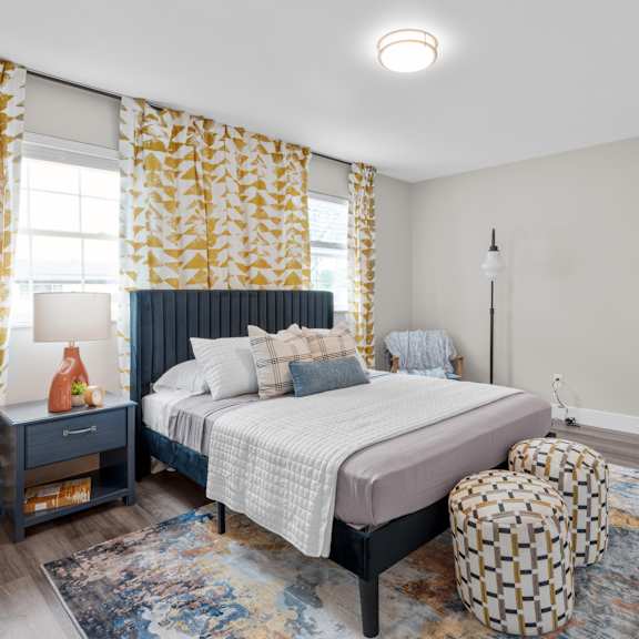 Primary Bedroom at The Rand Apartments, Columbus, OH