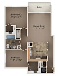 bedroom floor plan | the palo alto