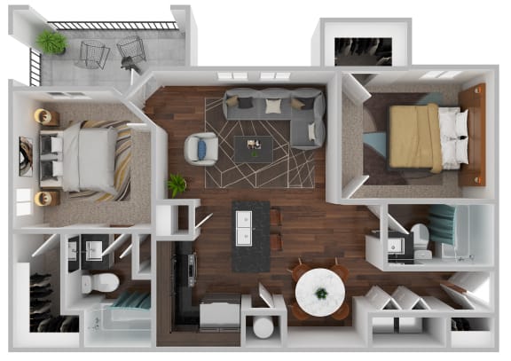 bedroom floor plan an open concept living room with a bedroom at Century HomePlace, Prattville, AL 36066