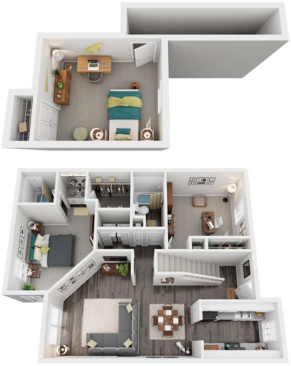Floor Plan  3 Bed 2 Bath Floor Plan | 1,252 Sq. Ft. at Woodwinds, South Carolina, 29803