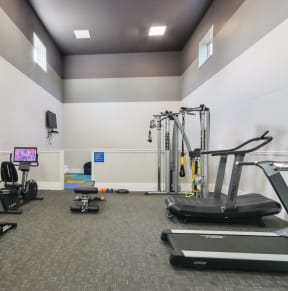Fitness Room at Sabal Point Apartments in Pineville, NC
