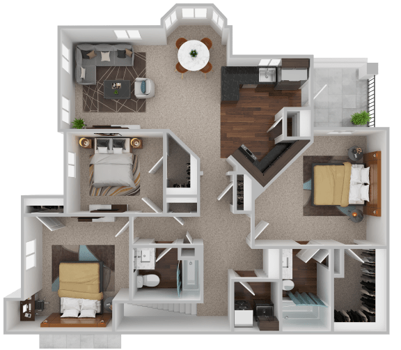 a floor plan of a house with a bedroom and a living room at Century HomePlace, Prattville, AL 36066
