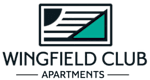 The image is a logo for Wingfield Club Apartments.