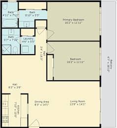 A floor plan for a property at 342 Highland Avenue, Unit 201, San Mateo, Ca 94041 is displayed.